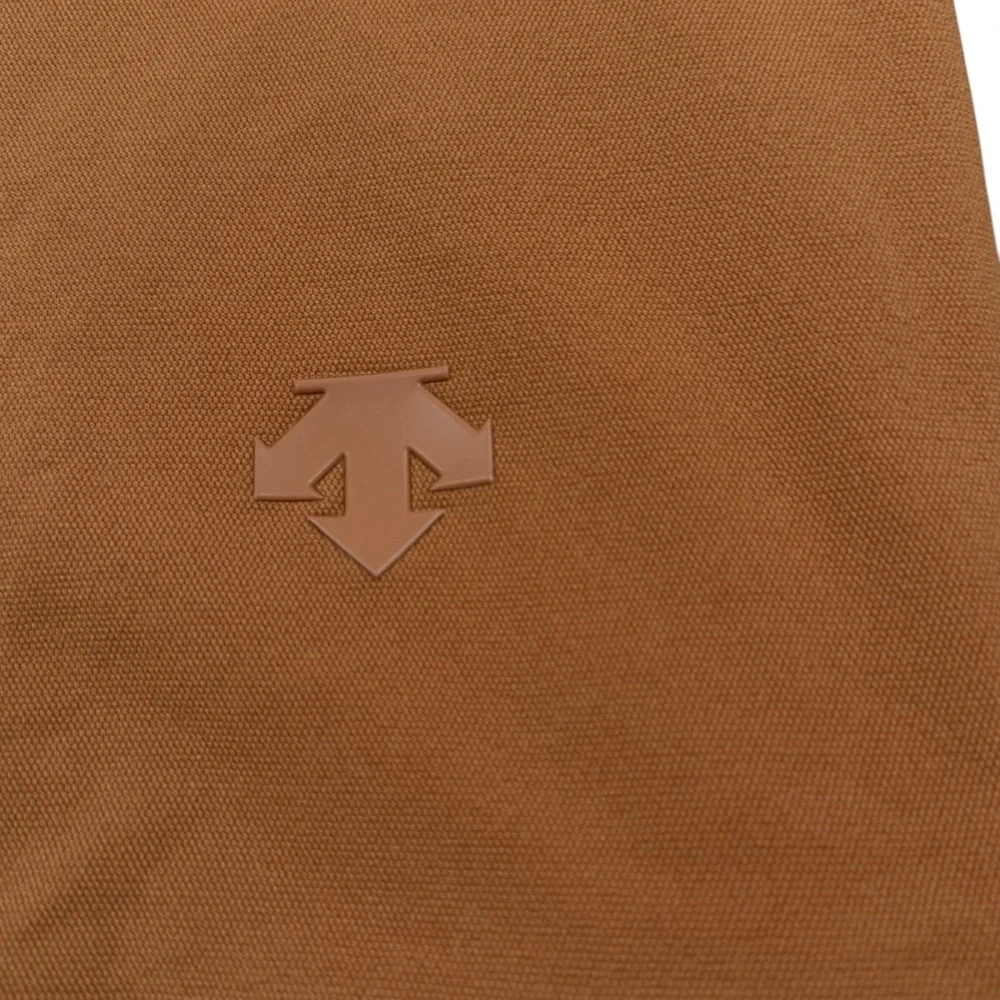 Descente Dualis Polo Shirt Men L Orange Short Sleeve Performance Athletic Top